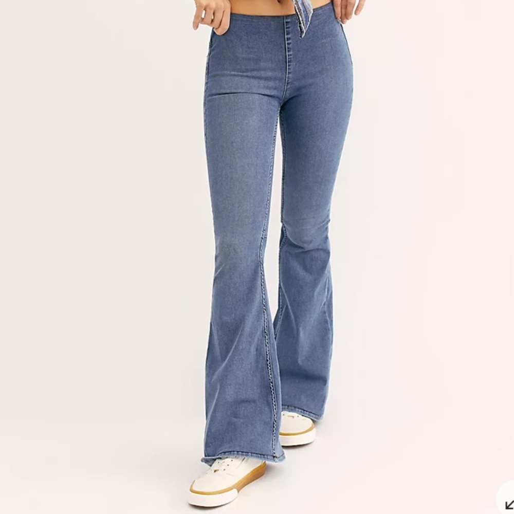 Penny Pull-On Flare Jeans